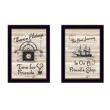 Set Of Two Friendship Journey 2 Black Framed Print Kitchen Wall Art - Homeroots - Flyclothing LLC