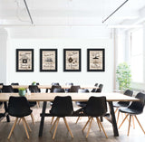 Set Of Four Friendship 1 Black Framed Print Kitchen Wall Art - Homeroots - Flyclothing LLC