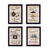 Set Of Four Friendship 2 Black Framed Print Kitchen Wall Art - Homeroots - Flyclothing LLC