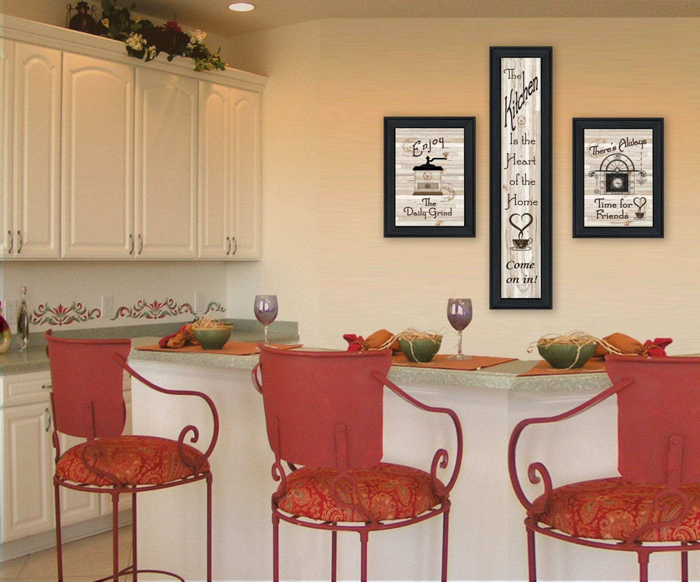 Set Of Three The Kitchen Collection I 2 Black Framed Print Kitchen Wall Art - Homeroots - Flyclothing LLC