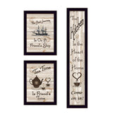 Set Of Three The Kitchen Collection II 3 Black Framed Print Kitchen Wall Art - Homeroots - Flyclothing LLC