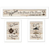 Set Of Three Kitchen Friendship Collection III 2 White Framed Print Kitchen Wall Art - Homeroots - Flyclothing LLC