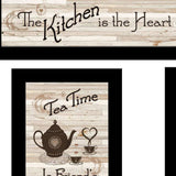 Set Of Three Kitchen Friendship Collection III 3 Black Framed Print Kitchen Wall Art - Homeroots - Flyclothing LLC