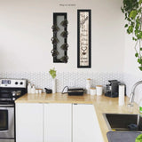 Set Of Two Come On In with Seven Peg Mug Rack 1 Black Framed Print Kitchen Wall Art - Homeroots - Flyclothing LLC