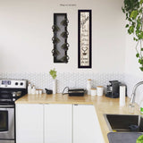 Set Of Two Come On In with Seven Peg Mug Rack 2 Black Framed Print Kitchen Wall Art - Homeroots - Flyclothing LLC