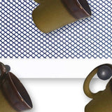 Set Of Four Kitchen Collection VI with Seven Peg Mug Rack 4 White Framed Print Kitchen Wall Art - Homeroots - Flyclothing LLC