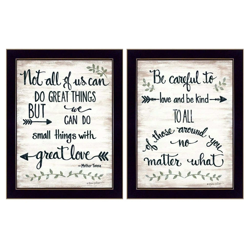 Set Of Two Great Love 1 Black Framed Print Wall Art - Homeroots - Flyclothing LLC