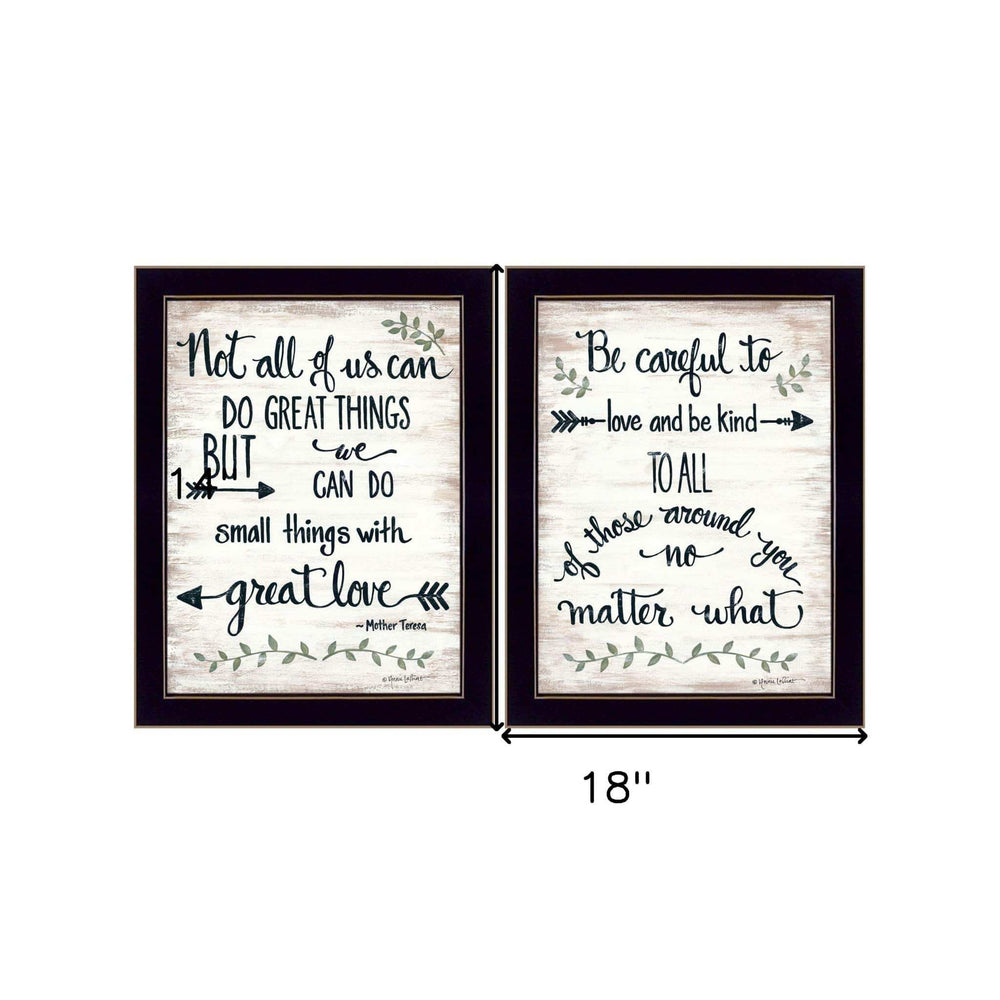 Set Of Two Great Love 1 Black Framed Print Wall Art - Homeroots - Flyclothing LLC