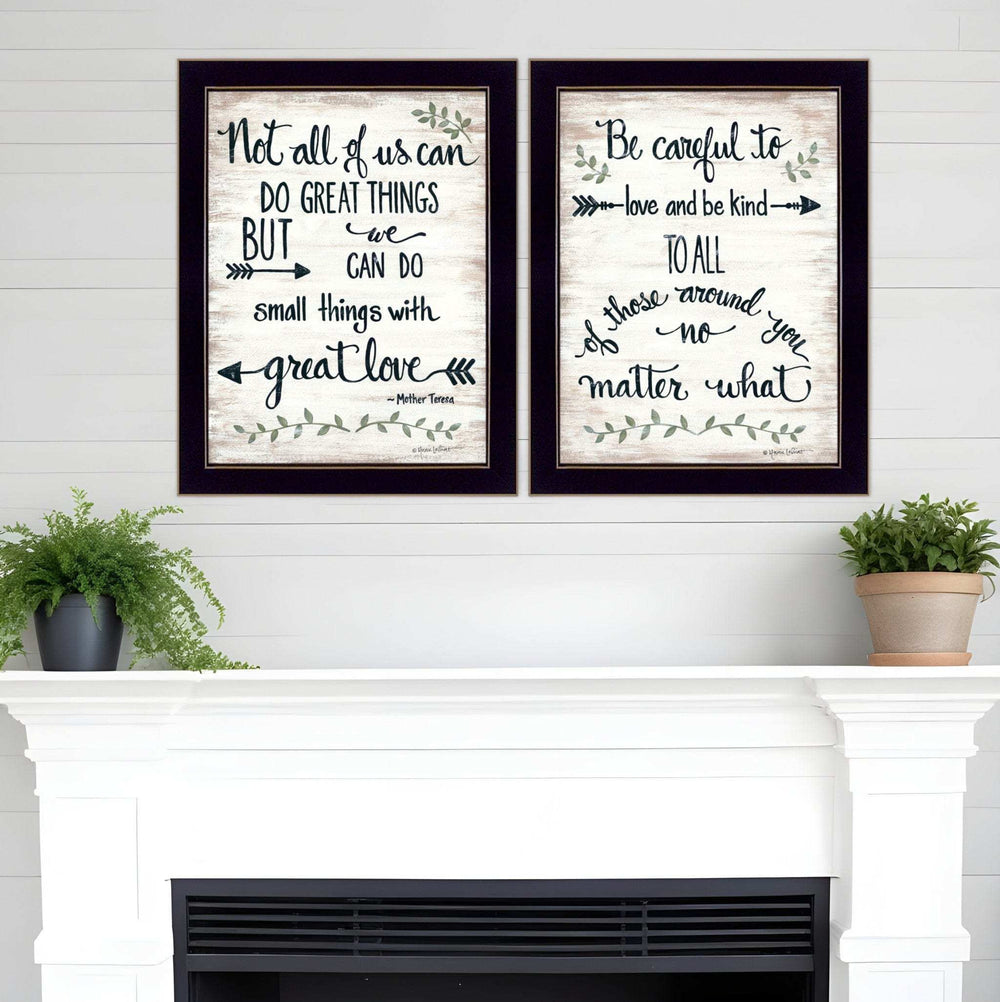 Set Of Two Great Love 1 Black Framed Print Wall Art - Homeroots - Flyclothing LLC