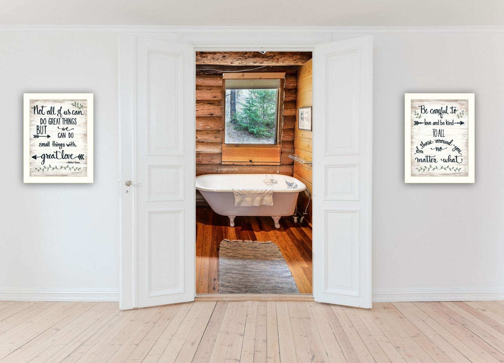 Set Of Two Great Love 2 White Framed Print Wall Art - Homeroots - Flyclothing LLC