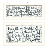 Set Of Two Thank You Lord 1 White Framed Print Wall Art - Homeroots - Flyclothing LLC