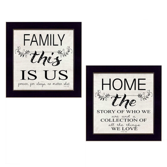 Set Of Two Family 1 Black Framed Print Wall Art - Homeroots - Flyclothing LLC