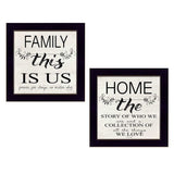 Set Of Two Family 1 Black Framed Print Wall Art - Homeroots - Flyclothing LLC