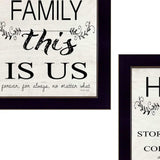 Set Of Two Family 1 Black Framed Print Wall Art - Homeroots - Flyclothing LLC