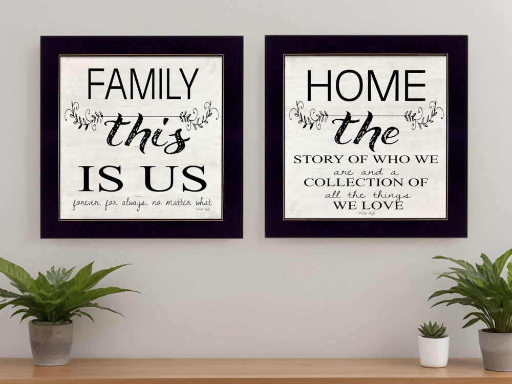Set Of Two Family 1 Black Framed Print Wall Art - Homeroots - Flyclothing LLC
