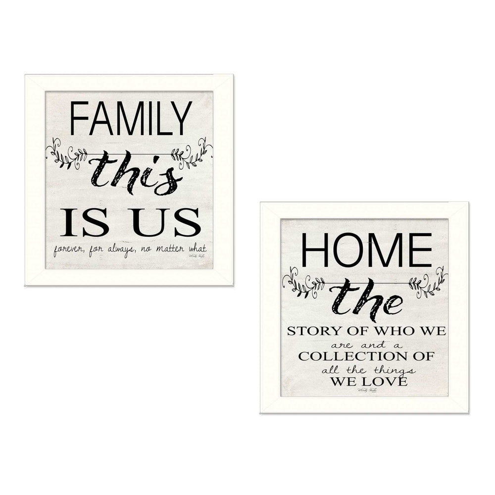 Set Of Two Family 2 White Framed Print Wall Art - Homeroots - Flyclothing LLC