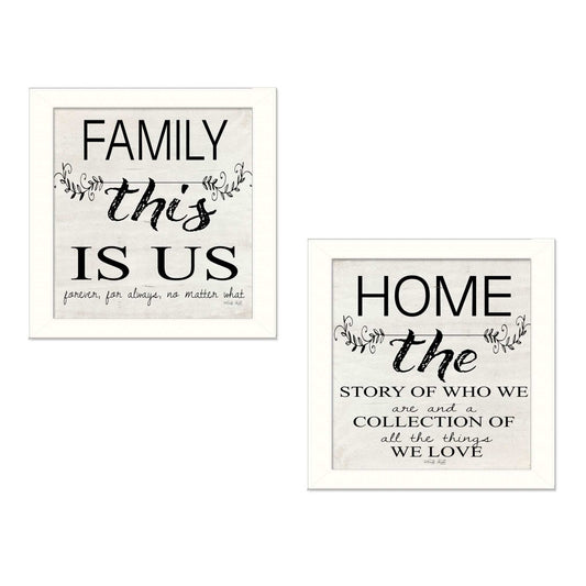 Set Of Two Family 2 White Framed Print Wall Art - Homeroots - Flyclothing LLC