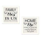 Set Of Two Family 2 White Framed Print Wall Art - Homeroots - Flyclothing LLC