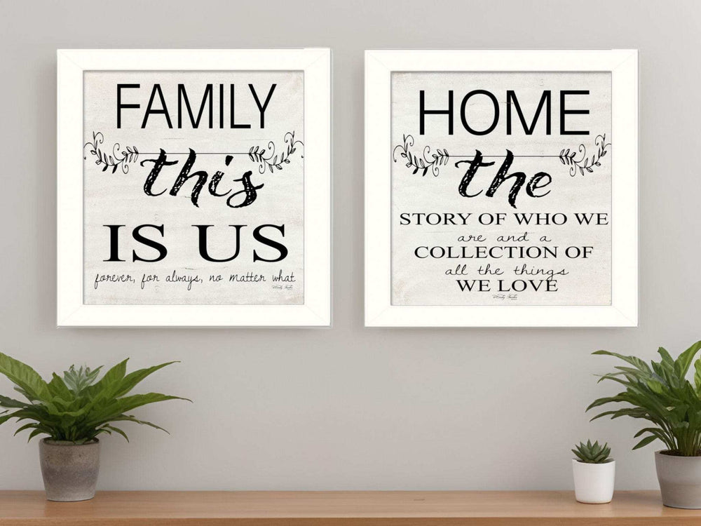 Set Of Two Family 2 White Framed Print Wall Art - Homeroots - Flyclothing LLC