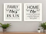 Set Of Two Family 2 White Framed Print Wall Art - Homeroots - Flyclothing LLC