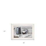 Set Of Two Soap or Floral 1 White Framed Print Bathroom Wall Art - Homeroots - Flyclothing LLC