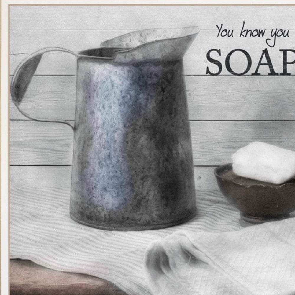 Set Of Two Soap or Floral 1 White Framed Print Bathroom Wall Art - Homeroots - Flyclothing LLC