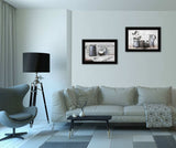 Set Of Two Soap or Floral 2 Black Framed Print Bathroom Wall Art - Homeroots - Flyclothing LLC