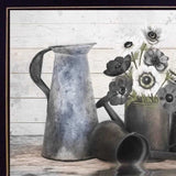 Set Of Two Floral with Tin Ware 2 Black Framed Print Wall Art - Homeroots - Flyclothing LLC