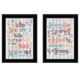 Set Of Two Who You Think 2 Black Framed Print Wall Art - Homeroots - Flyclothing LLC