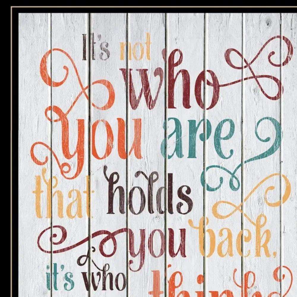 Set Of Two Who You Think 2 Black Framed Print Wall Art - Homeroots - Flyclothing LLC