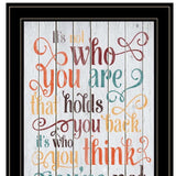 Set Of Two Who You Think 2 Black Framed Print Wall Art - Homeroots - Flyclothing LLC