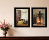 Set Of Two What I Love Most 2 Black Framed Print Wall Art - Homeroots - Flyclothing LLC