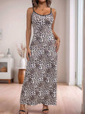 Perfee Leopard Scoop Neck Maxi Cami Dress - Trendsi - Flyclothing LLC