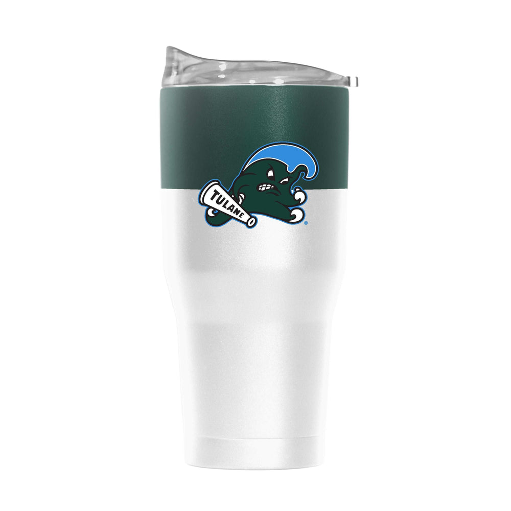Tulane 30oz Colorblock Powder Coat Tumbler - Logo Brands - Flyclothing LLC