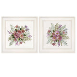 Set Of Two Floral Spray I and II White Framed Print Wall Art - Homeroots - Flyclothing LLC