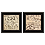 Set Of Two Together or Each Other 2 Black Framed Print Wall Art - Homeroots - Flyclothing LLC