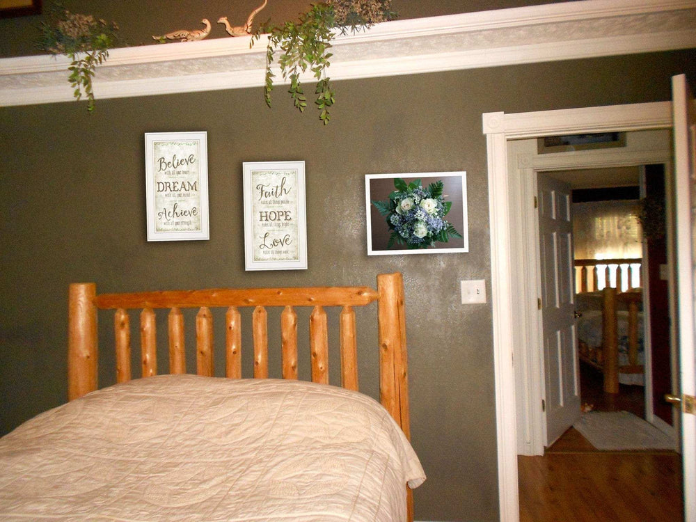 Set Of Two Faith or Believe 1 White Framed Print Wall Art - Homeroots - Flyclothing LLC