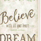 Set Of Two Faith or Believe 1 White Framed Print Wall Art - Homeroots - Flyclothing LLC