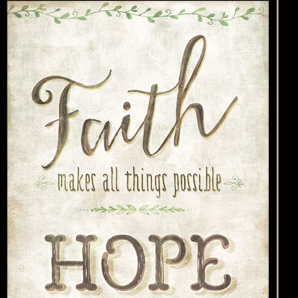 Set Of Two Faith or Believe 2 Black Framed Print Wall Art - Homeroots - Flyclothing LLC