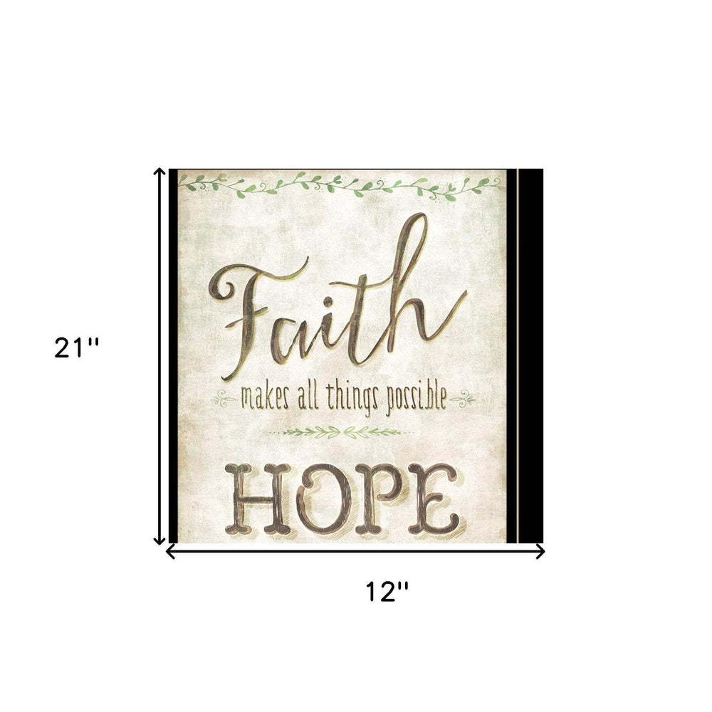 Set Of Two Faith or Believe 2 Black Framed Print Wall Art - Homeroots - Flyclothing LLC