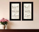 Set Of Two Faith or Believe 2 Black Framed Print Wall Art - Homeroots - Flyclothing LLC