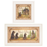 Set Of Two Natures or Bath 1 White Framed Print Bathroom Wall Art - Homeroots - Flyclothing LLC