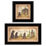 Set Of Two Natures or Bath 2 Black Framed Print Bathroom Wall Art - Homeroots - Flyclothing LLC