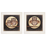 Set Of Two Owl Always Love and Need You 1 White Framed Print Wall Art - Homeroots - Flyclothing LLC