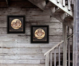 Set Of Two Owl Always Love and Need You 2 Black Framed Print Wall Art - Homeroots - Flyclothing LLC