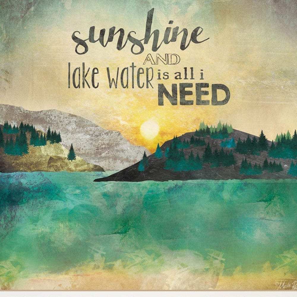 Set Of Two Lake or Sunshine 1 White Framed Print Wall Art - Homeroots - Flyclothing LLC