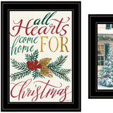 Set Of Two Come Home for Christmas 2 Black Framed Print Wall Art - Homeroots - Flyclothing LLC