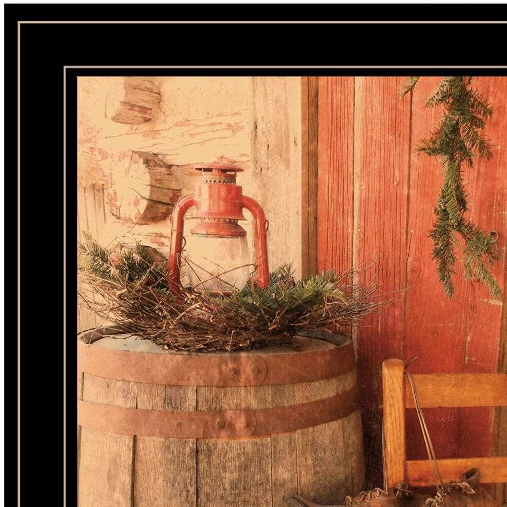 Set Of Two Vintage Country and Sunflowers 2 Black Framed Print Wall Art - Homeroots - Flyclothing LLC
