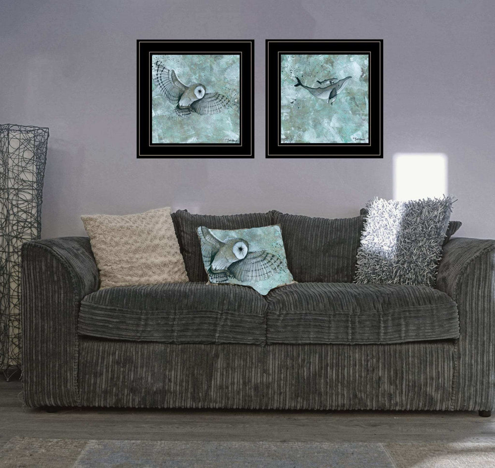 Set Of Two Wildlife 2 Black Framed Print Wall Art - Homeroots - Flyclothing LLC