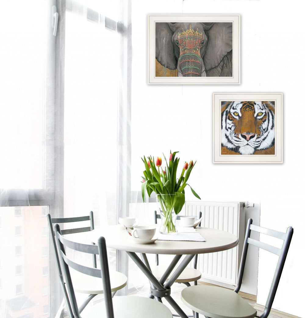 Set Of Two Wildlife II 1 White Framed Print Wall Art - Homeroots - Flyclothing LLC
